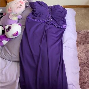 A Midnight Purple prom dress